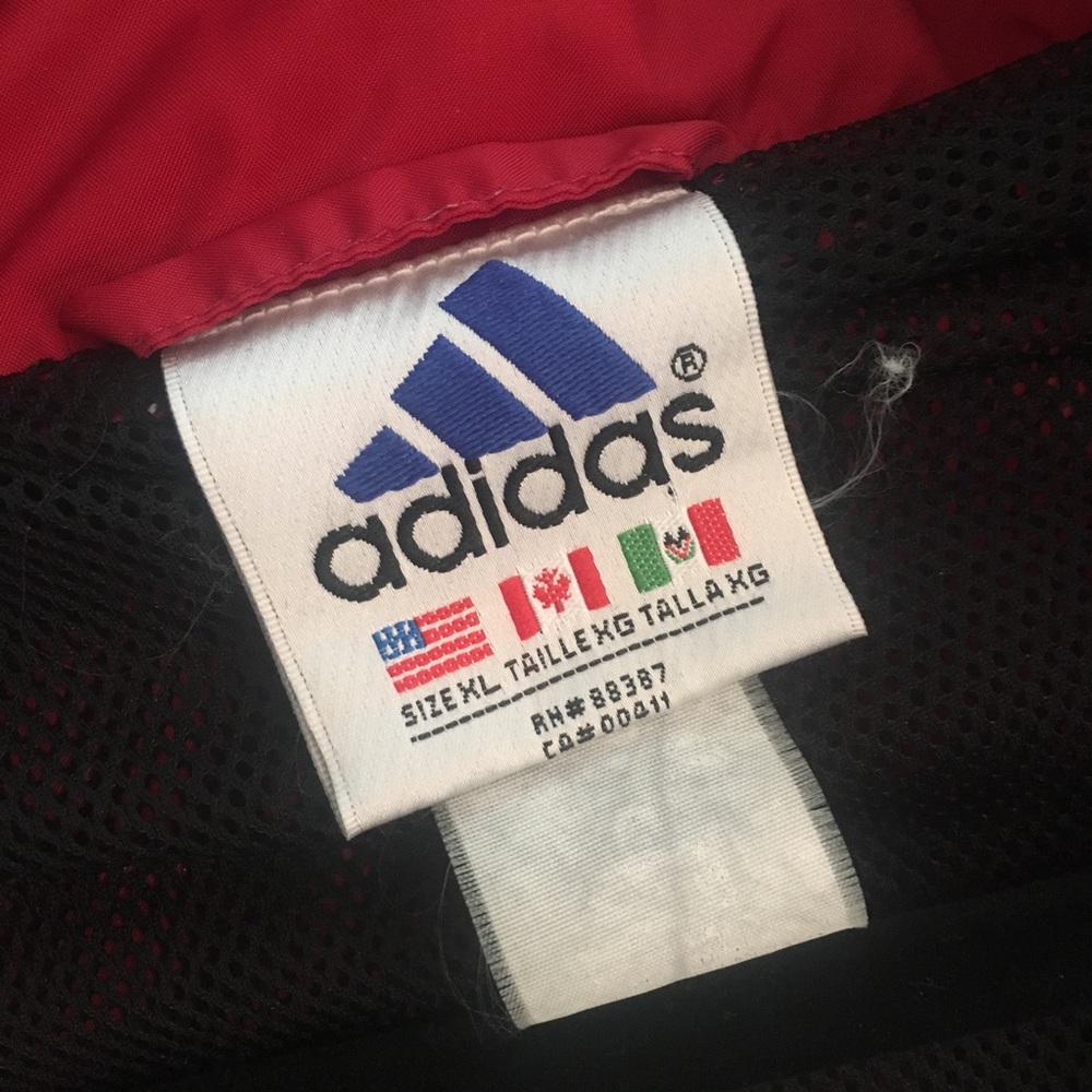 Vintage Adidas red quarter-zip windbreaker - Picture 3 of 3